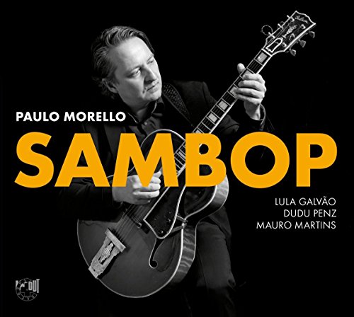 "Album cover with a man playing guitar, 'SAMBOP' in yellow text on black background."