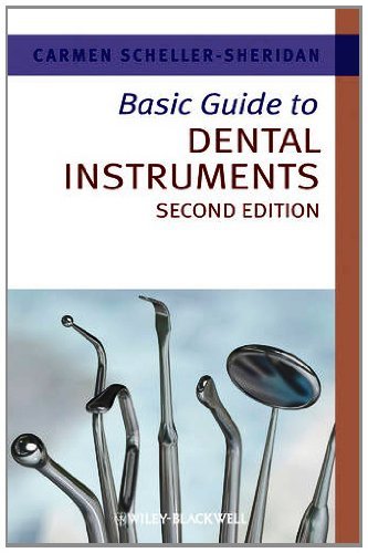 Book cover: “Basic Guide to Dental Instruments” with dental tools pictured.