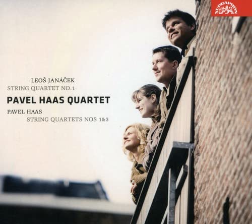 CD cover featuring the Pavel Haas Quartet and Janáček’s string quartets.