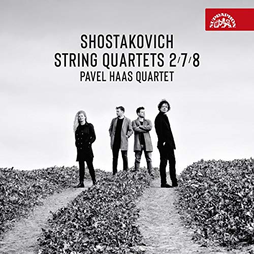 CD cover: Pavel Haas Quartet with Shostakovich string quartets artwork.