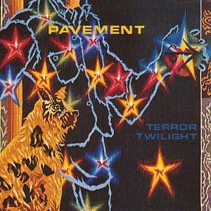 Pavement’s “Terror Twilight” CD cover featuring a painted dog and stars.