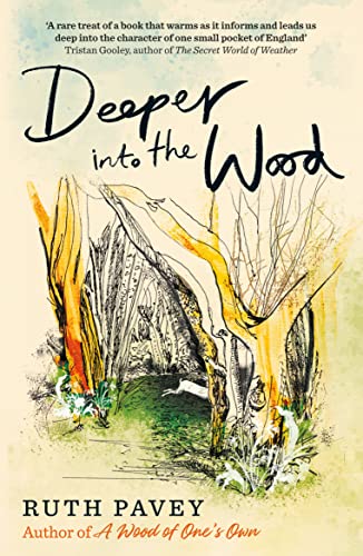 Book cover with a watercolor illustration of trees and a deer in a wood.