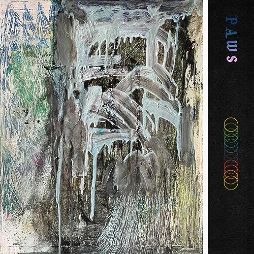 Vinyl record cover with abstract, textured white and gray paint strokes.