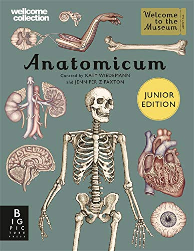 Book cover featuring vintage-style anatomical illustrations of a skeleton, organs, and bones.