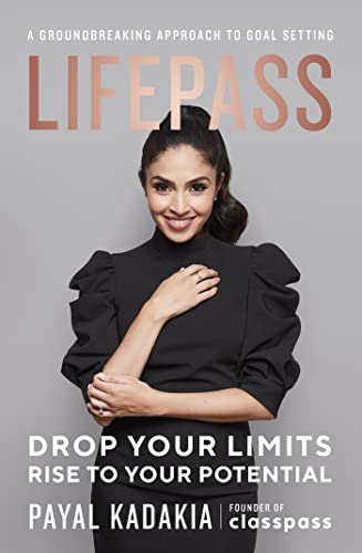 Book cover featuring a smiling woman and the title “LifePass.”