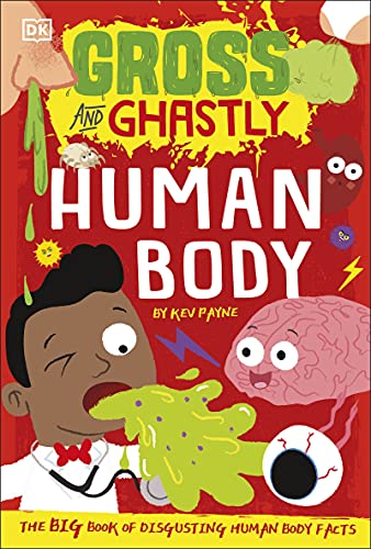 Book cover with cartoon illustrations of a boy and body parts.