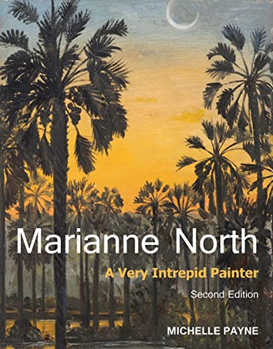 Book cover featuring a painting of palm trees against a sunset sky with text.
