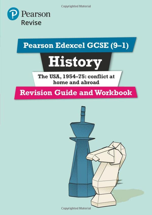 Pearson Revise Edexcel GCSE History revision guide featuring a blue king and white knight.