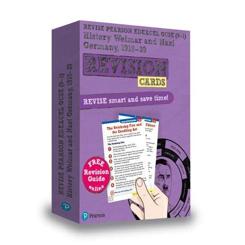 Purple revision cards for Edexcel GCSE History: Weimar & Nazi Germany.