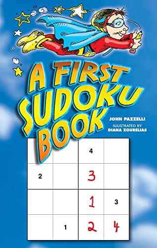 Book cover with a superhero and a partially filled Sudoku grid.