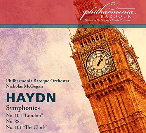 CD cover featuring Big Ben and text listing Haydn symphonies.