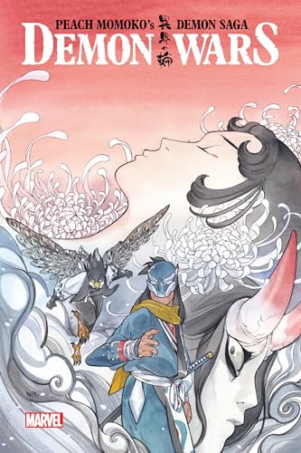 Comic book cover with watercolor illustration of figures and a bird.