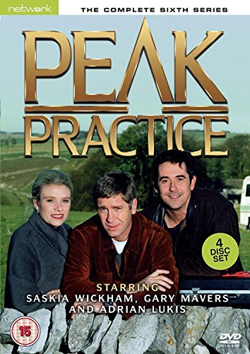 DVD cover for “Peak Practice” Series 6 featuring three actors and a rural landscape.