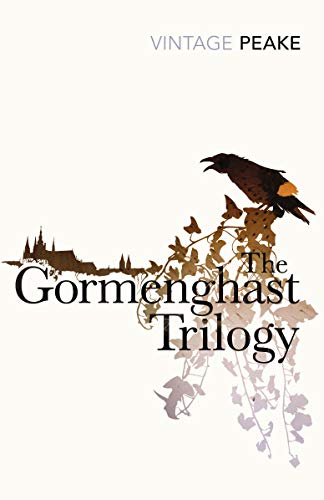 Book cover showing a crow perched on ivy with a castle silhouette against white.