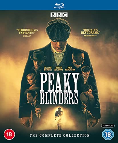 Peaky Blinders box set cover featuring Cillian Murphy and cast members.