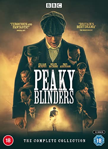 Peaky Blinders DVD box set cover featuring the cast and the show title.
