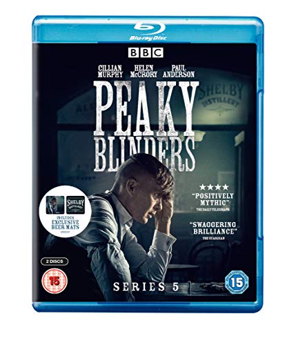 Peaky Blinders Series 5 Blu-ray case featuring Cillian Murphy in a suit.