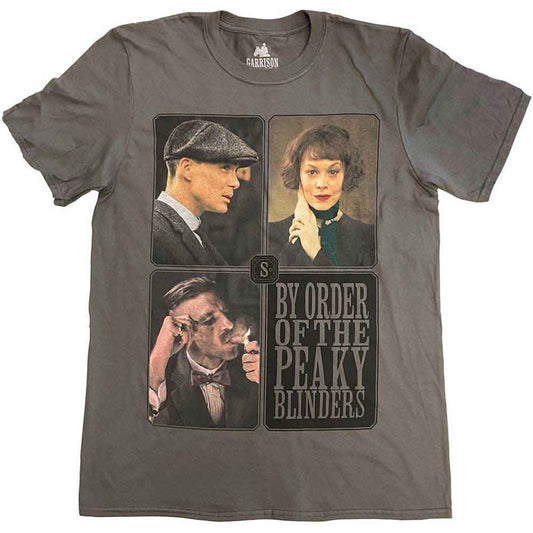 Unisex T-shirt featuring a grid of portrait images from Peaky Blinders.