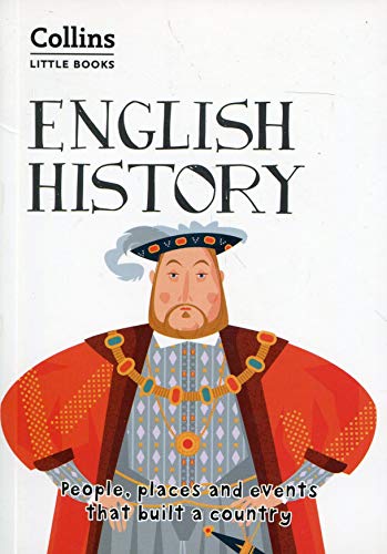 Book cover: "English History" with illustration of a regal figure.