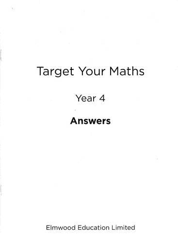 White cover of "Target Your Maths Year 4 Answers" book.