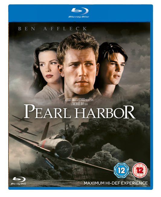 Pearl Harbor Blu-ray cover featuring Ben Affleck, Kate Beckinsale, and Josh Hartnett.