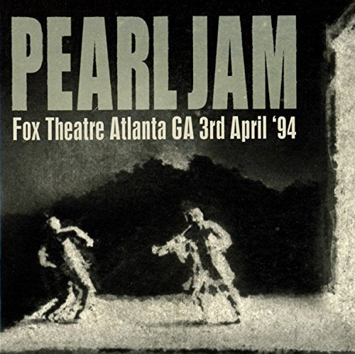 Pearl Jam concert CD cover, black and white, figures in motion.