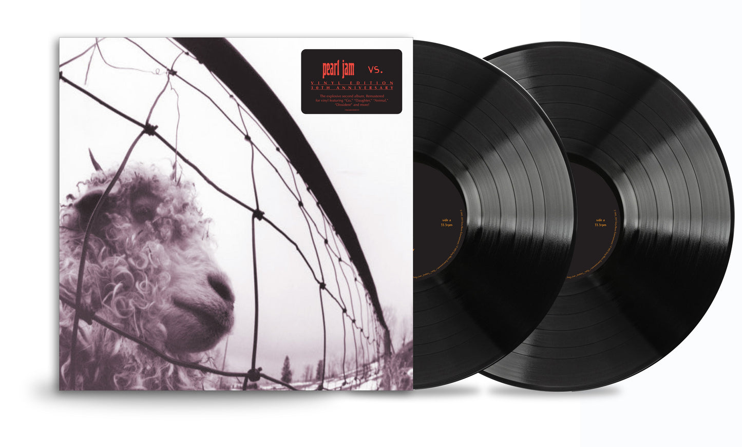 Pearl Jam Vs. 30th Anniversary vinyl record set with sheep cover art.
