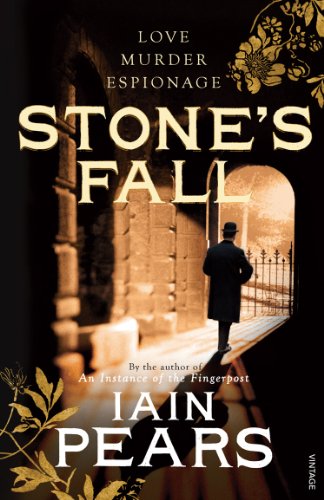Book cover: man in coat walks through arched stone gateway.