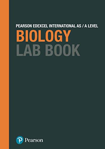 Dark teal textbook cover with "Biology Lab Book" title and Pearson logo.