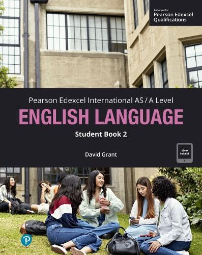 Textbook cover for Pearson Edexcel International A-Level English Language.