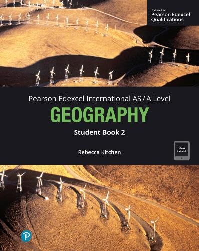 Pearson Edexcel International A-Level Geography Student Book 2 cover with wind turbines landscape image.