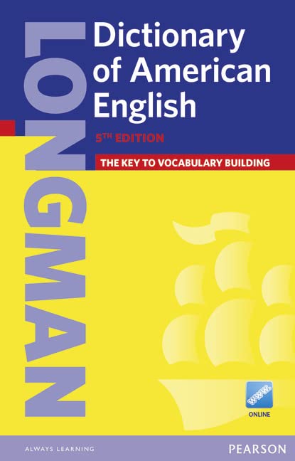 Cover of the Longman Dictionary of American English 5th Edition with yellow and blue.
