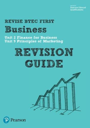 BTEC First Business Revision Guide cover with graph illustration.