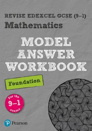 Edexcel GCSE Mathematics Foundation Model Answer Workbook cover with text and graphics.