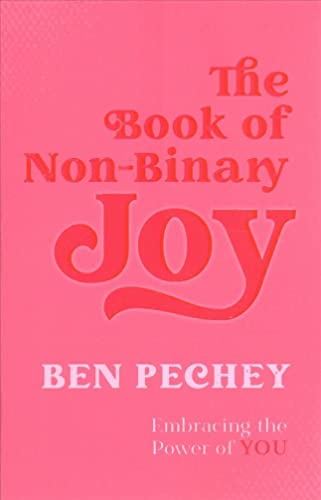 Pink book cover with red text reading "The Book of Non-Binary Joy.