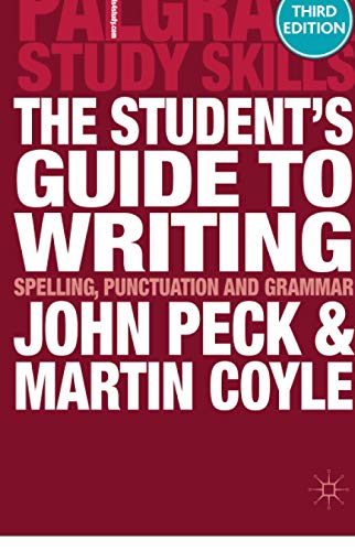 Red book cover: "The Student's Guide to Writing" third edition.
