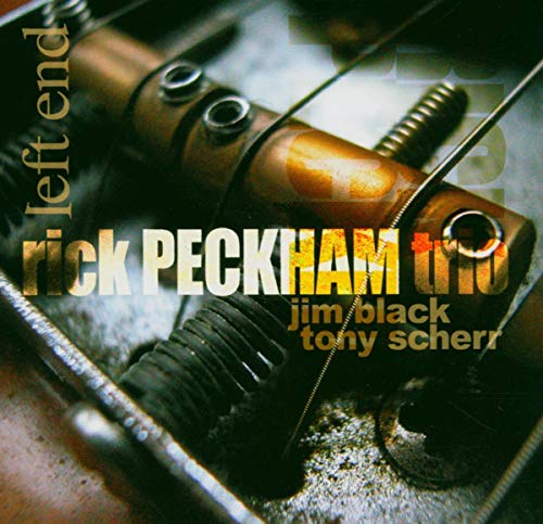 CD cover for Rick Peckham Trio’s “Left End,” featuring mechanical parts.