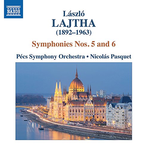 CD cover for Lajtha symphonies featuring the Hungarian Parliament Building.