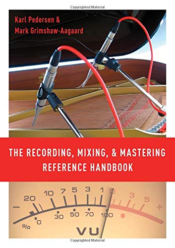 Book cover: microphones over a piano, with audio level meter graphic.