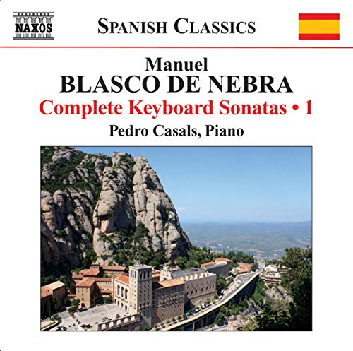 CD cover for "Blasco de Nebra Keyboard Sonatas" featuring Montserrat mountain.