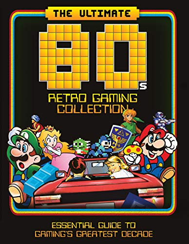 Book cover with 80s gaming graphics, likely colorful and pixelated, with nostalgic game consoles.