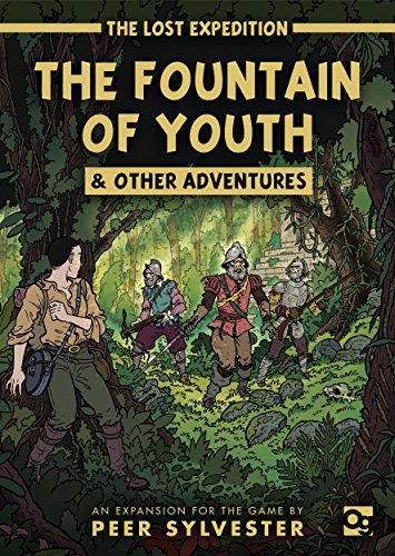 Game expansion cover with explorers in a dense, illustrated jungle scene.