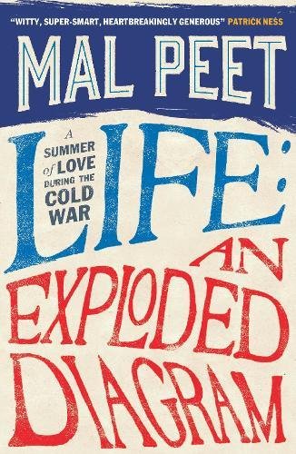 Book cover with title "Life: An Exploded Diagram" by Mal Peet, featuring bold typography.