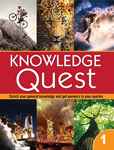 Book cover: "Knowledge Quest 1" with images of nature, animals, and people.
