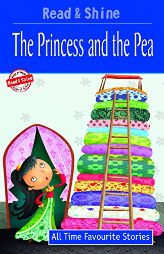 Book cover: princess, tall stack of bedding, and a wooden ladder.