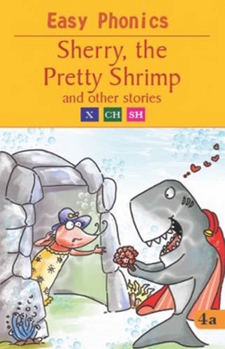 Book cover: shrimp offering flowers to a smiling shark underwater.
