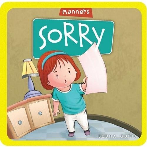 Book cover with a young girl holding paper, text reads "Sorry".