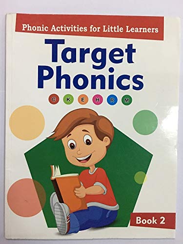“Target Phonics 2” book cover with a child reading, colorful shapes.