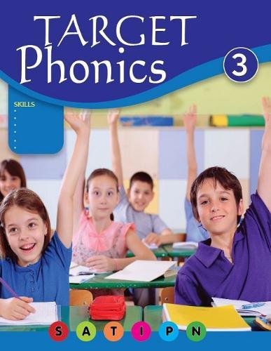 Target Phonics 3" textbook cover with children raising hands in a classroom.