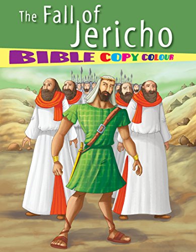 Colorful illustration of biblical figures with a city in the background.